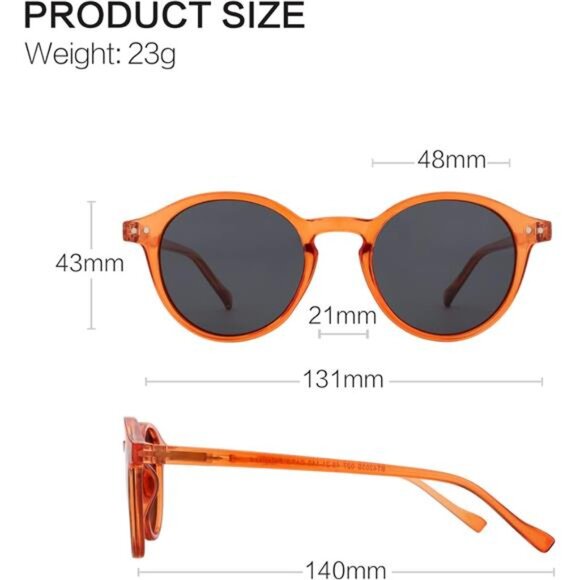 Polarized Round Sunglasses, Stylish Sunglasses for Men and Women Retro Classic main image 4
